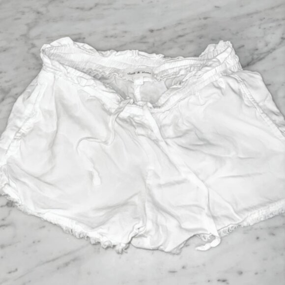 Brand New Women's Cloth & Stone Raw Hem Drawstring Shorts - Picture 1 of 9